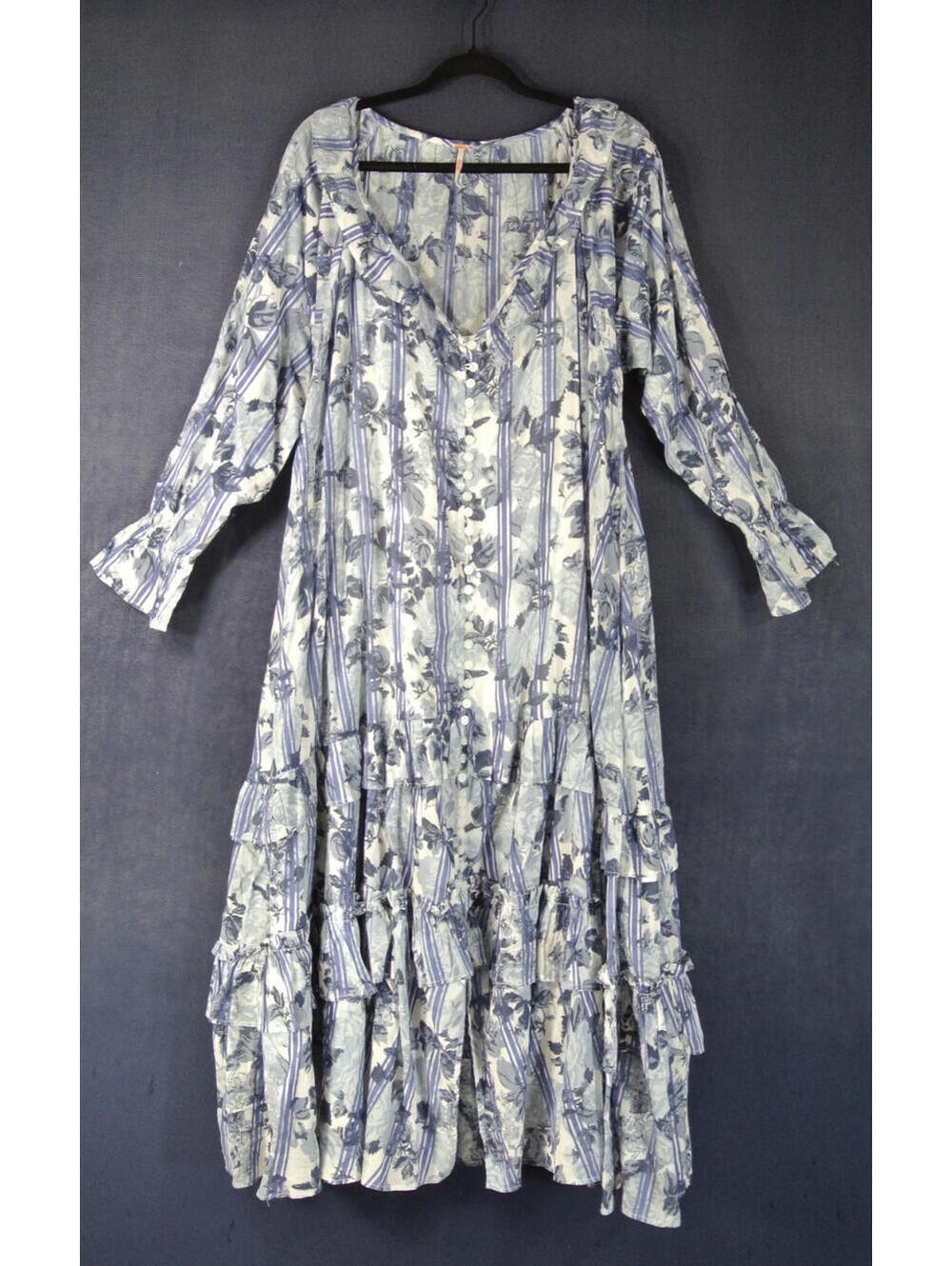 NEW Free People Garden Wonders Long Sleeve Cotton Maxi Dress Sz M  #MD1577 - Picture 6 of 10
